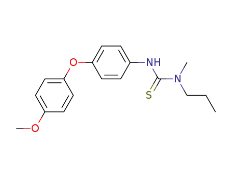 Molecular Structure of 36586-72-8 (3-[4-(4-Methoxy-phenoxy)-phenyl]-1-methyl-1-propyl-thiourea)