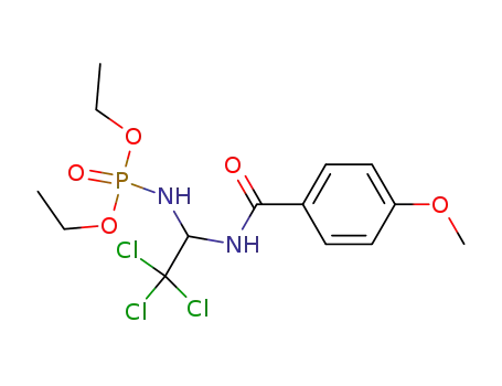 [2,2,2-Trichloro-1-(4-methoxy-benzoylamino)-ethyl]-phosphoramidic acid diethyl ester