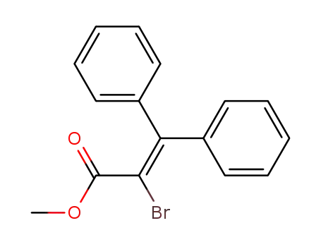 Molecular Structure of 19937-36-1 (2-Brom-3,3-diphenyl-acrylsaeure-methylester)
