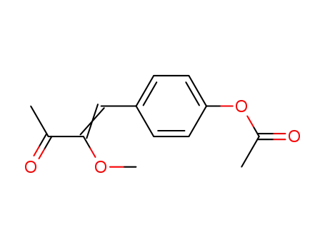 Molecular Structure of 15990-57-5 (2-Methoxy-1-<p-acetoxy-phenyl>-buten-(1)-on-(3))