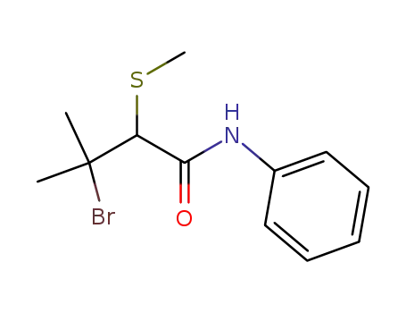 3-Bromo-3-methyl-2-methylsulfanyl-N-phenyl-butyramide
