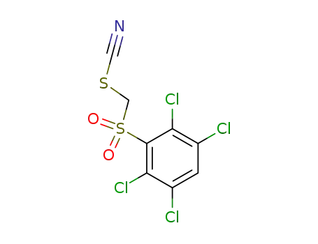 Molecular Structure of 22218-87-7 (2,3,5,6-Tetrachlorphenylsulfonylmethylthiocyanat)