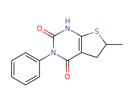 Molecular Structure of 63412-29-3 (Thieno[2,3-d]pyrimidine-2,4(1H,3H)-dione,
5,6-dihydro-6-methyl-3-phenyl-)