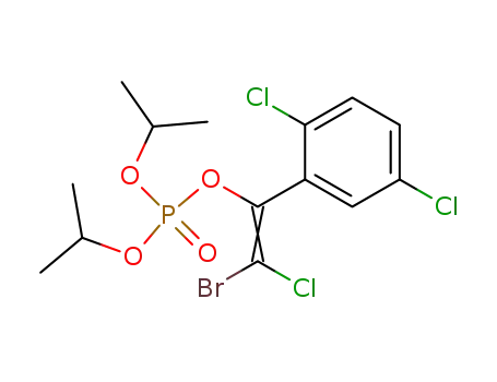 Molecular Structure of 61622-03-5 (Phosphoric acid, 2-bromo-2-chloro-1-(2,5-dichlorophenyl)ethenyl
bis(1-methylethyl) ester)