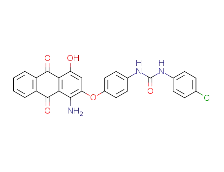 1-[4-(1-Amino-4-hydroxy-9,10-dioxo-9,10-dihydro-anthracen-2-yloxy)-phenyl]-3-(4-chloro-phenyl)-urea