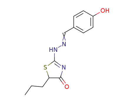 4-hydroxy-benzaldehyde (4-oxo-5-propyl-thiazolidin-2-ylidene)-hydrazone