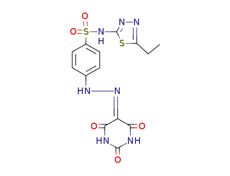 <i>N</i>-(5-ethyl-[1,3,4]thiadiazol-2-yl)-4-[(2,4,6-trioxo-tetrahydro-pyrimidin-5-ylidene)-hydrazino]-benzenesulfonamide
