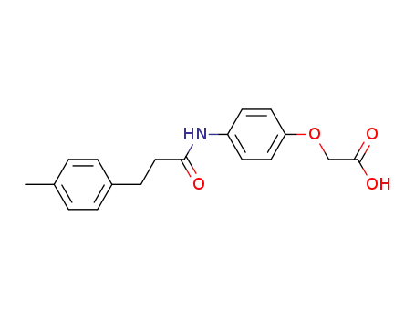Molecular Structure of 58183-76-9 ([4-(3-p-Tolyl-propionylamino)-phenoxy]-acetic acid)