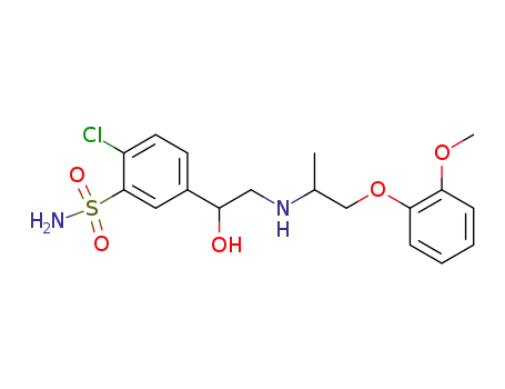 Benzenesulfonamide,
2-chloro-5-[1-hydroxy-2-[[2-(2-methoxyphenoxy)-1-methylethyl]amino]eth
yl]-