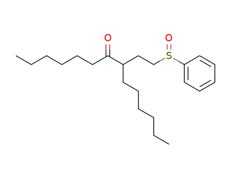 Molecular Structure of 66617-18-3 (8-(2-Benzenesulfinyl-ethyl)-tetradecan-7-one)