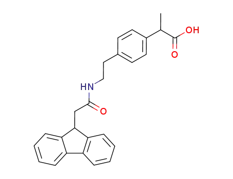 Molecular Structure of 65779-68-2 (2-{4-[2-(2-9H-Fluoren-9-yl-acetylamino)-ethyl]-phenyl}-propionic acid)