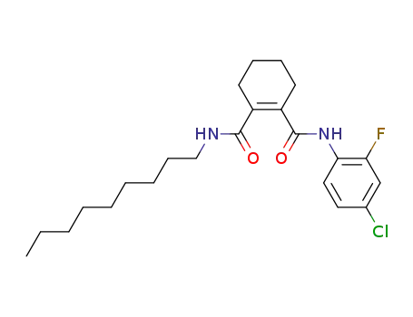Molecular Structure of 71416-32-5 (Cyclohex-1-ene-1,2-dicarboxylic acid 1-[(4-chloro-2-fluoro-phenyl)-amide] 2-nonylamide)
