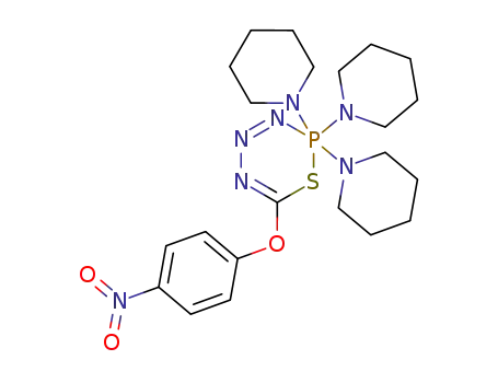 6-(4-nitro-phenoxy)-2,2,2-tri-piperidin-1-yl-2<i>H</i>-2λ<sup>5</sup>-[1,3,4,5,2]thiatriazaphosphinine