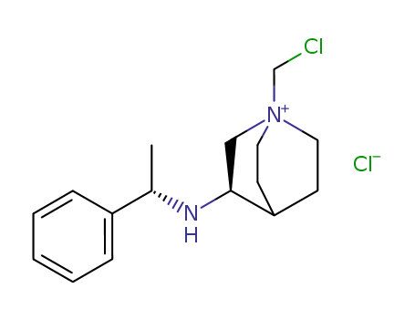 (1-chloromethyl)-(3R)-3-<(S)-(1-phenyl)ethylamino>quinuclidinium chloride