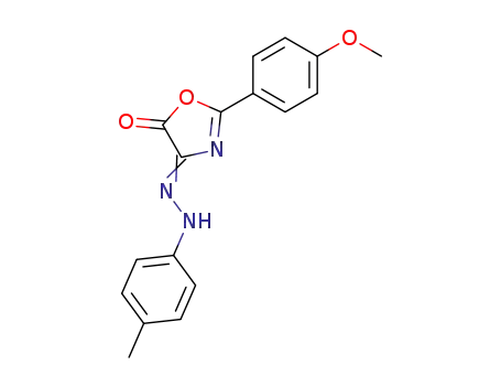 2-(4-methoxy-phenyl)-oxazole-4,5-dione 4-<i>p</i>-tolylhydrazone