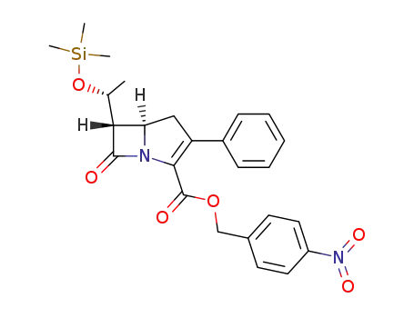 (5R,6S)-7-Oxo-3-phenyl-6-((R)-1-trimethylsilanyloxy-ethyl)-1-aza-bicyclo[3.2.0]hept-2-ene-2-carboxylic acid 4-nitro-benzyl ester