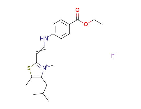 2-[2-(4-ethoxycarbonyl-anilino)-vinyl]-4-isobutyl-3,5-dimethyl-thiazolium; iodide