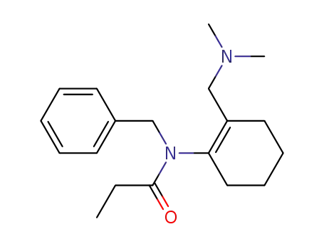 Molecular Structure of 109879-17-6 (Propanamide,
N-[2-[(dimethylamino)methyl]-1-cyclohexen-1-yl]-N-(phenylmethyl)-)