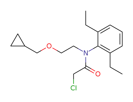 Molecular Structure of 51218-53-2 (Acetamide,
2-chloro-N-[2-(cyclopropylmethoxy)ethyl]-N-(2,6-diethylphenyl)-)