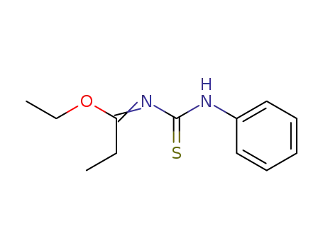 Propanimidic acid, N-[(phenylamino)thioxomethyl]-, ethyl ester
