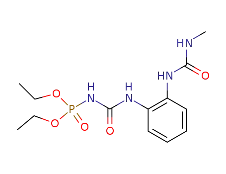 Molecular Structure of 66475-34-1 (Phosphoramidic acid,
[[[2-[[(methylamino)carbonyl]amino]phenyl]amino]carbonyl]-, diethyl
ester)