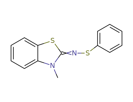Molecular Structure of 61321-94-6 (Benzenesulfenamide, N-(3-methyl-2(3H)-benzothiazolylidene)-)