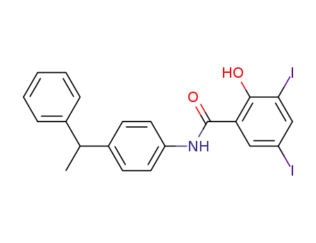 2-Hydroxy-3,5-diiodo-N-[4-(1-phenyl-ethyl)-phenyl]-benzamide