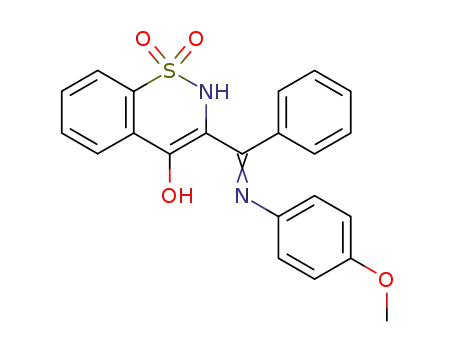2H-1,2-Benzothiazin-4-ol, 3-[[(4-methoxyphenyl)imino]phenylmethyl]-,
1,1-dioxide