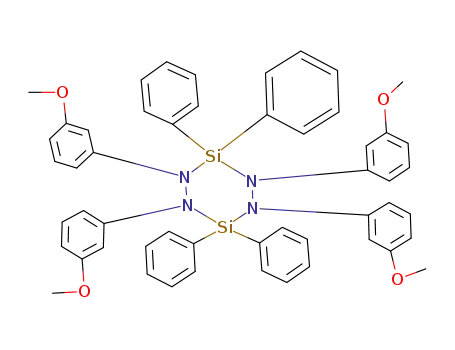 1.2.4.5-Tetra-m-anisyl-3.3.6.6-tetraphenyl-1.2.4.5-tetraaza-3.6-disila-cyclohexan
