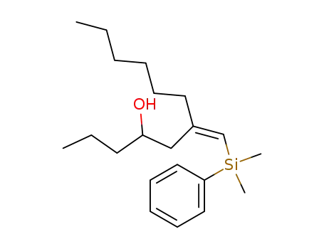 Molecular Structure of 101751-24-0 ((Z)-1-dimethylphenylsilyl-2-hexyl-1-hepten-4-ol)
