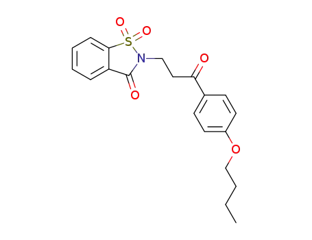 2-[3-(4-butoxy-phenyl)-3-oxo-propyl]-1,1-dioxo-1,2-dihydro-1λ<sup>6</sup>-benzo[<i>d</i>]isothiazol-3-one