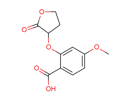 Benzoic acid, 4-methoxy-2-[(tetrahydro-2-oxo-3-furanyl)oxy]-