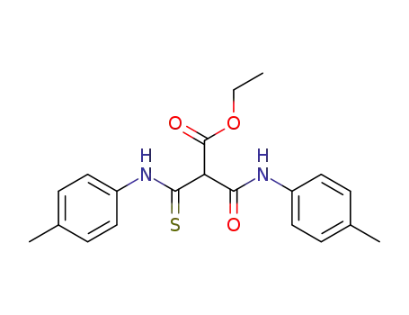 Molecular Structure of 13663-98-4 (2-Aethoxycarbonyl-monothiomalonsaeure-bis-<4-methyl-anilid>)