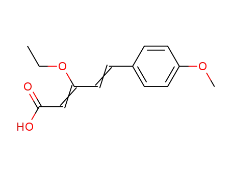 Molecular Structure of 63164-91-0 (2,4-Pentadienoic acid, 3-ethoxy-5-(4-methoxyphenyl)-)