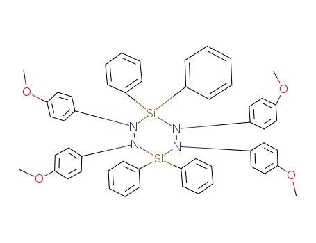 1.2.4.5-Tetra-p-anisyl-3.3.6.6-tetraphenyl-1.2.4.5-tetraaza-3.6-disila-cyclohexan