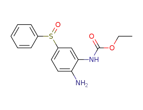 Molecular Structure of 59011-21-1 ((2-Amino-5-benzenesulfinyl-phenyl)-carbamic acid ethyl ester)