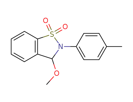 3-methoxy-2-<i>p</i>-tolyl-2,3-dihydro-benzo[<i>d</i>]isothiazole 1,1-dioxide