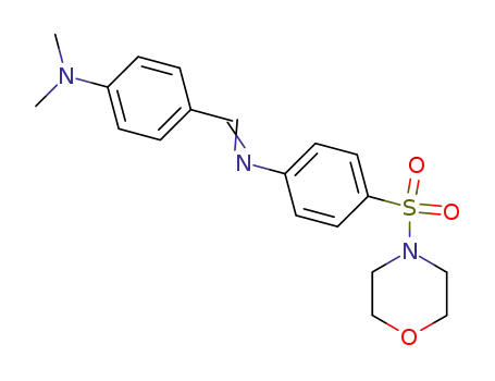 Molecular Structure of 71334-08-2 (Morpholine,
4-[[4-[[[4-(dimethylamino)phenyl]methylene]amino]phenyl]sulfonyl]-)