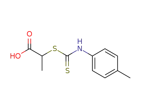Molecular Structure of 53278-61-8 (2-(p-Toluidino-dithiocarbamyl)-propionsaeure)