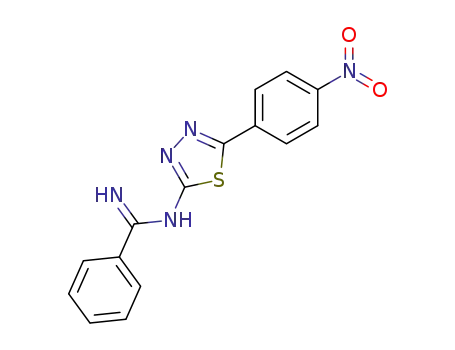 Molecular Structure of 70038-92-5 (<i>N</i>-[5-(4-nitro-phenyl)-[1,3,4]thiadiazol-2-yl]-benzamidine)