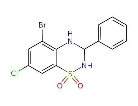 5-bromo-7-chloro-3-phenyl-3,4-dihydro-2<i>H</i>-benzo[<i>e</i>][1,2,4]thiadiazine 1,1-dioxide