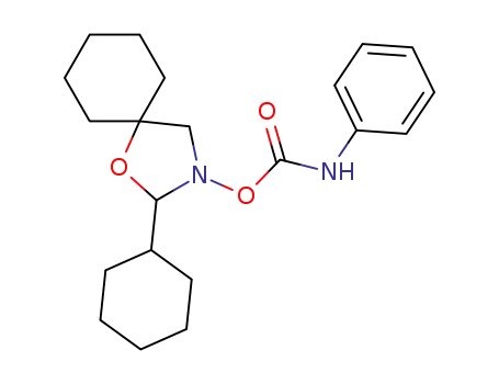Molecular Structure of 63830-44-4 (1-Oxa-3-azaspiro[4.5]decane,
2-cyclohexyl-3-[[(phenylamino)carbonyl]oxy]-)