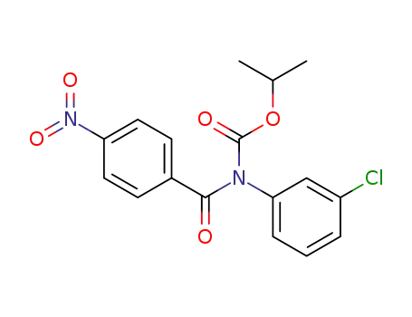 Molecular Structure of 5833-29-4 ((3-Chloro-phenyl)-(4-nitro-benzoyl)-carbamic acid isopropyl ester)