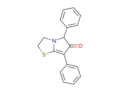 Molecular Structure of 97796-61-7 (5,7-Diphenyl-2,3-dihydro-pyrrolo[2,1-b]thiazol-6-one)