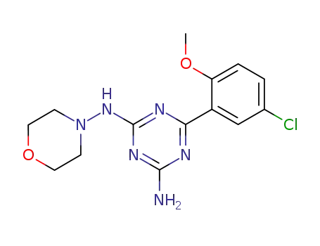 6-(5-chloro-2-methoxy-phenyl)-<i>N</i>-morpholin-4-yl-[1,3,5]triazine-2,4-diamine