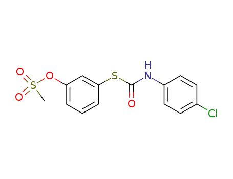 Carbamothioic acid, (4-chlorophenyl)-, S-[3-[(methylsulfonyl)oxy]phenyl]
ester