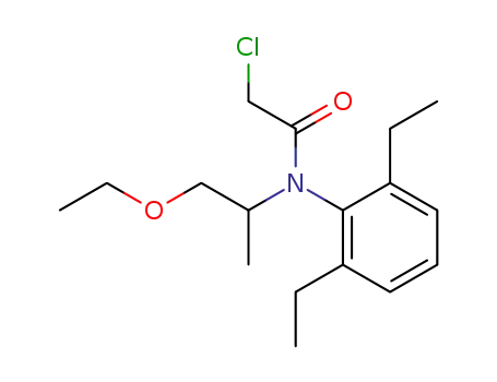 Molecular Structure of 51218-82-7 (Acetamide, 2-chloro-N-(2,6-diethylphenyl)-N-(2-ethoxy-1-methylethyl)-)
