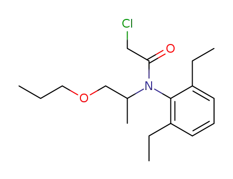 Molecular Structure of 51218-83-8 (Acetamide, 2-chloro-N-(2,6-diethylphenyl)-N-(1-methyl-2-propoxyethyl)-)