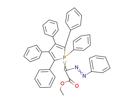 (1,2,3,4,5-pentaphenyl-1<i>H</i>-1λ<sup>5</sup>-phosphol-1-ylidene)-phenylazo-acetic acid ethyl ester