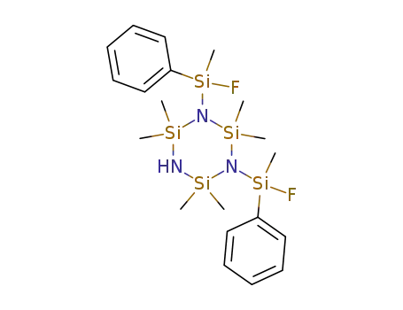 1,3-Bis-(fluoro-methyl-phenyl-silanyl)-2,2,4,4,6,6-hexamethyl-[1,3,5,2,4,6]triazatrisilinane